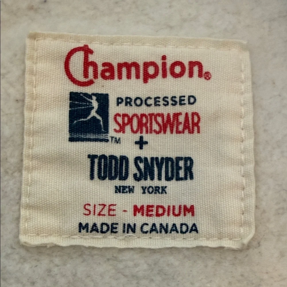 Todd Snyder x Champion Light Gray Men's Zip-Up Sweatshirt